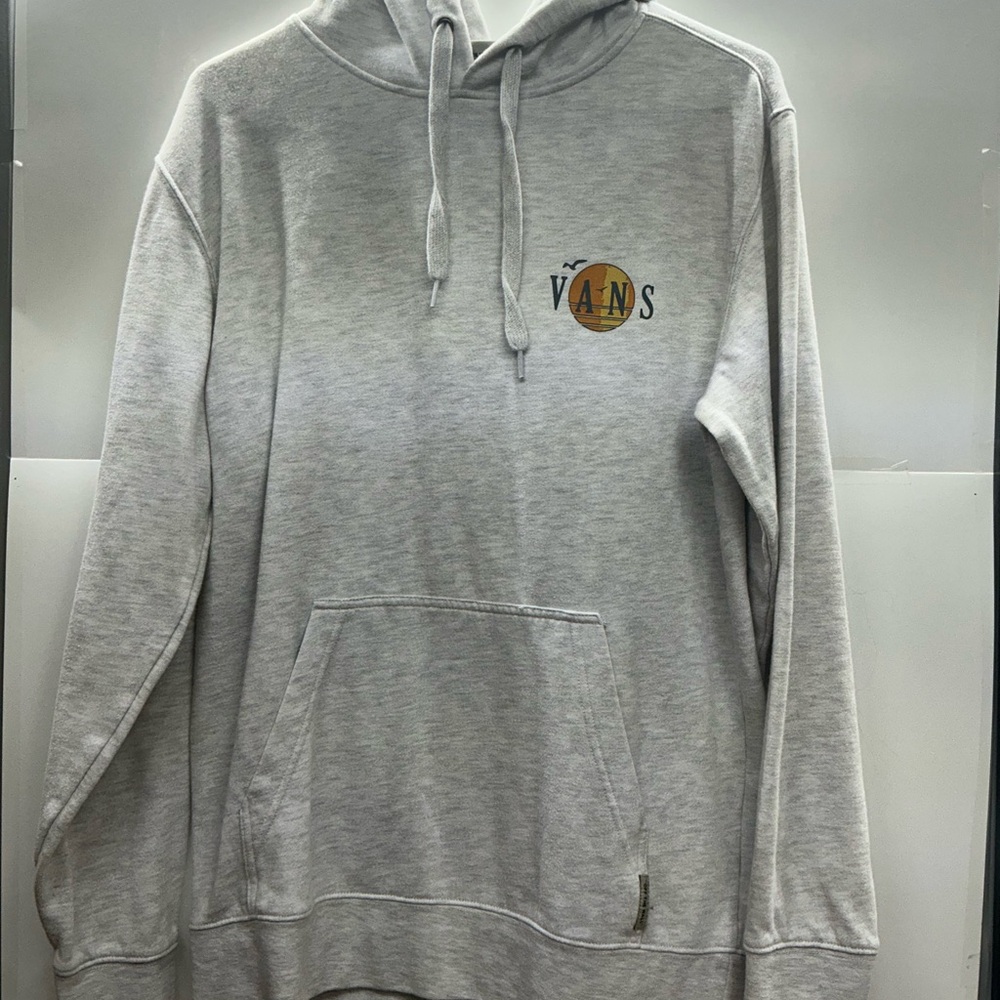 Vans Men’s Light Gray Hoodie with Sunset Logo